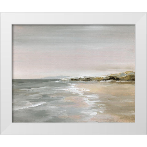 New Shore White Modern Wood Framed Art Print by Nan