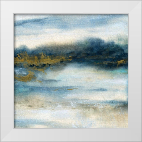 Golden Marshlands White Modern Wood Framed Art Print by Robinson, Carol
