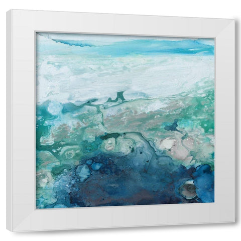 World Below Waves White Modern Wood Framed Art Print by Robinson, Carol