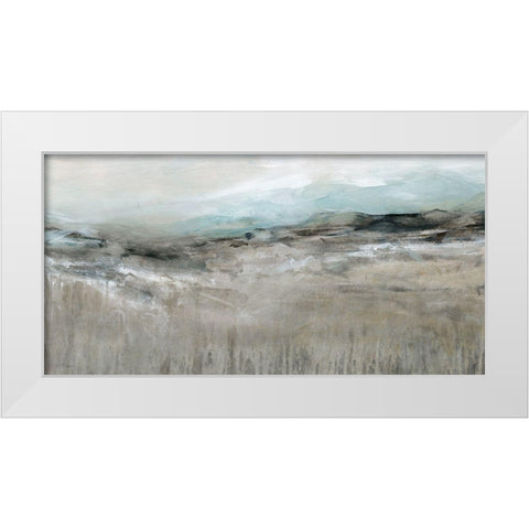Distant Foothills White Modern Wood Framed Art Print by Robinson, Carol