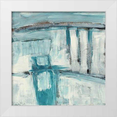 Acqua I White Modern Wood Framed Art Print by Pattinian, Merri