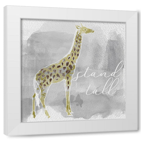 Stand Tall White Modern Wood Framed Art Print by Santiago, Daniela