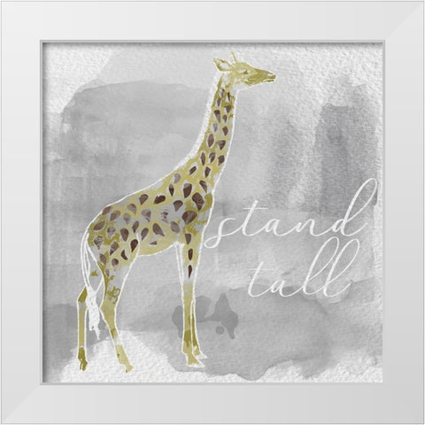 Stand Tall White Modern Wood Framed Art Print by Santiago, Daniela