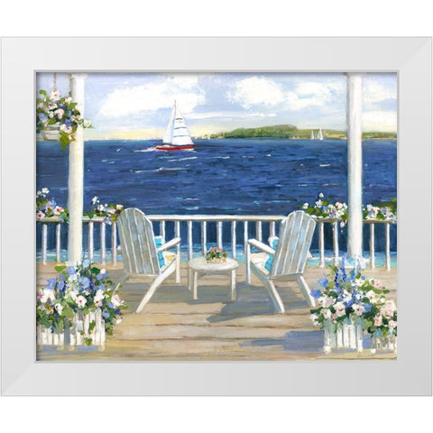 Summer Sail White Modern Wood Framed Art Print by Swatland, Sally
