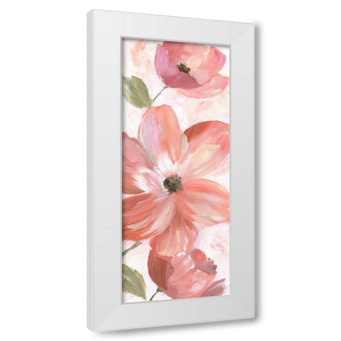 Blooming Coral II White Modern Wood Framed Art Print by Nan