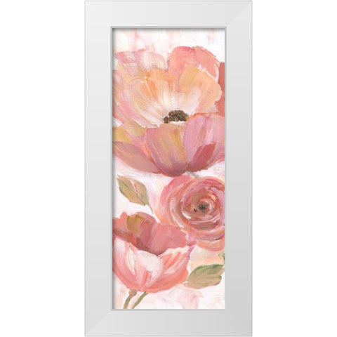 Blooming coral IV White Modern Wood Framed Art Print by Nan