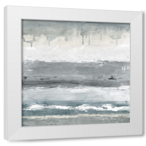 Soft Bay I White Modern Wood Framed Art Print by Tava Studios