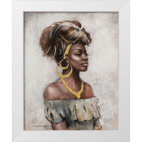 Beauty and Grace White Modern Wood Framed Art Print by Orme, E. Anthony