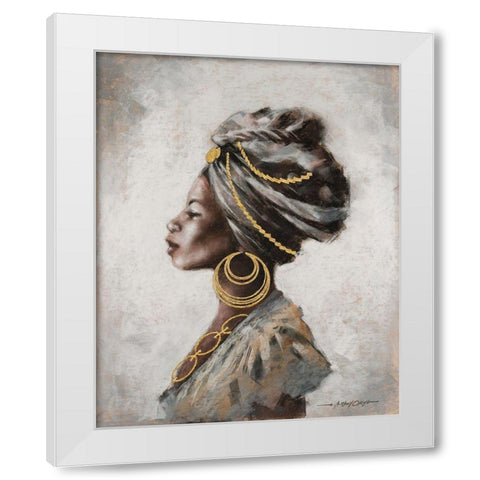 Beauty and Strength White Modern Wood Framed Art Print by Orme, E. Anthony