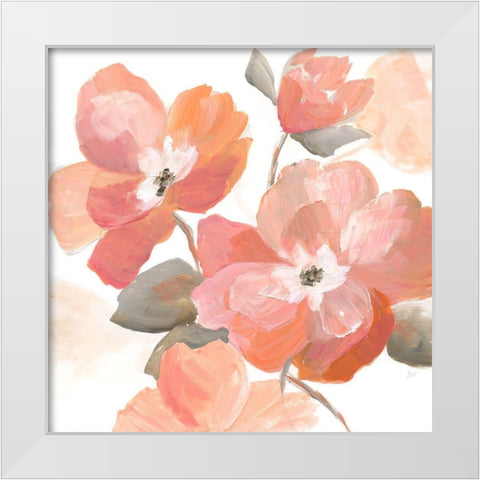 Coral Fantasy I White Modern Wood Framed Art Print by Nan