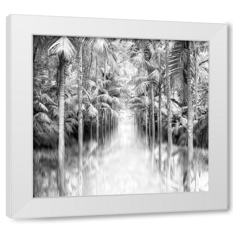 Azores Reflection White Modern Wood Framed Art Print by Bibikow, Walter