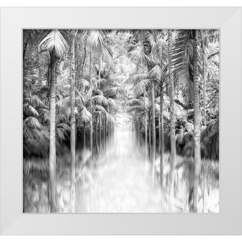 Azores Reflection White Modern Wood Framed Art Print by Bibikow, Walter