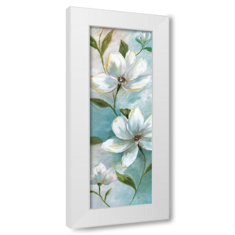 Spring Promise II White Modern Wood Framed Art Print by Nan