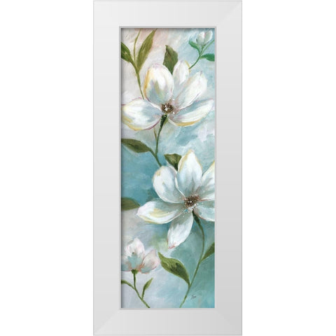 Spring Promise II White Modern Wood Framed Art Print by Nan