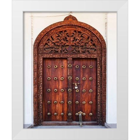 Zanzibar Entry White Modern Wood Framed Art Print by Delimont, Danita