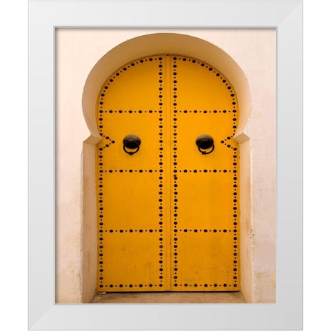 Medina in Tunis White Modern Wood Framed Art Print by Delimont, Danita