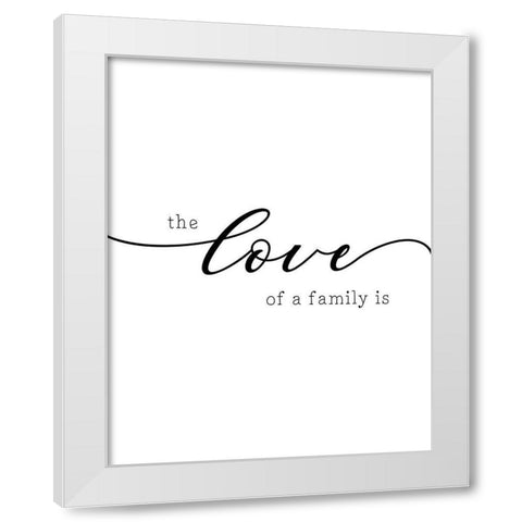 Love of a Family White Modern Wood Framed Art Print by CAD Designs