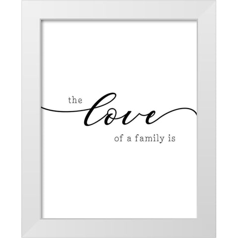 Love of a Family White Modern Wood Framed Art Print by CAD Designs
