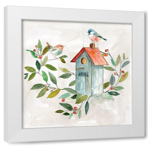 Garden Glimpse III White Modern Wood Framed Art Print by Robinson, Carol