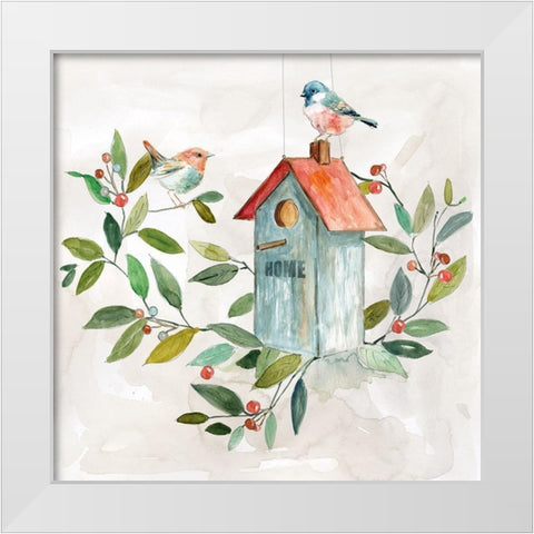 Garden Glimpse III White Modern Wood Framed Art Print by Robinson, Carol