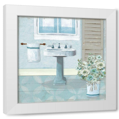 Teal Sink II White Modern Wood Framed Art Print by Robinson, Carol