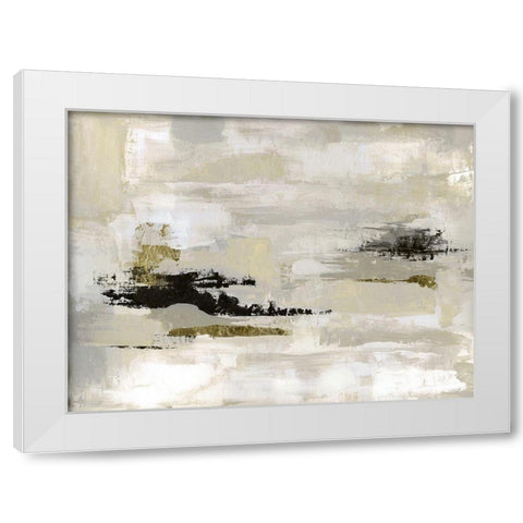 Summer Saffron White Modern Wood Framed Art Print by Tava Studios