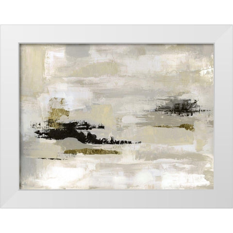 Summer Saffron White Modern Wood Framed Art Print by Tava Studios