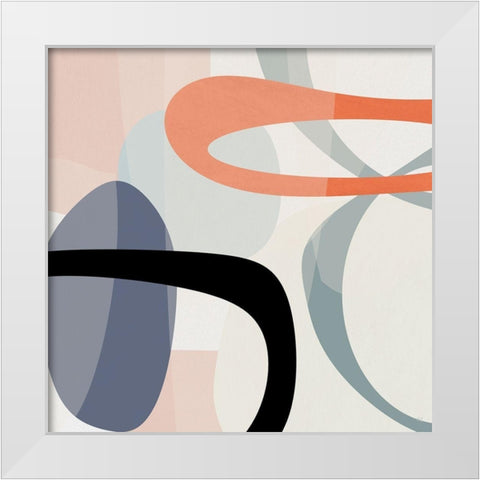 Floating On Silk III White Modern Wood Framed Art Print by Jill, Susan