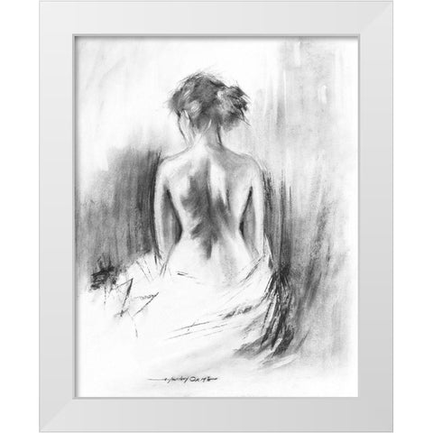 Soft Silhouette II White Modern Wood Framed Art Print by Orme, E. Anthony