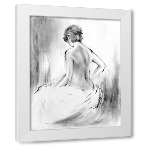 Soft Silhouette V White Modern Wood Framed Art Print by Orme, E. Anthony