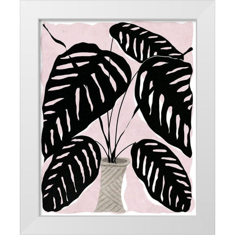 Potted Plant I White Modern Wood Framed Art Print by Santiago, Daniela