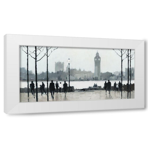 Morning London White Modern Wood Framed Art Print by Orme, E. Anthony