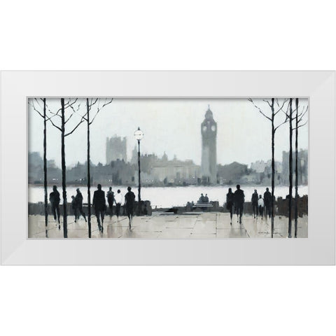 Morning London White Modern Wood Framed Art Print by Orme, E. Anthony
