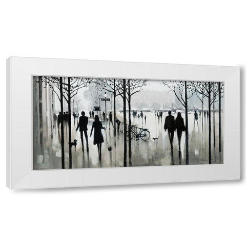 Morning Paris White Modern Wood Framed Art Print by Orme, E. Anthony