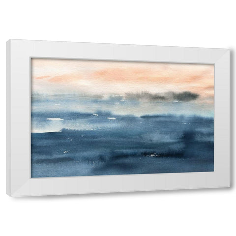 Lake Sunrise White Modern Wood Framed Art Print by Robinson, Carol