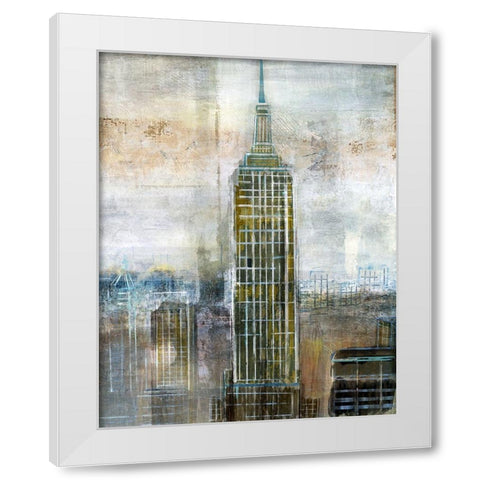 City Contrast White Modern Wood Framed Art Print by Nan