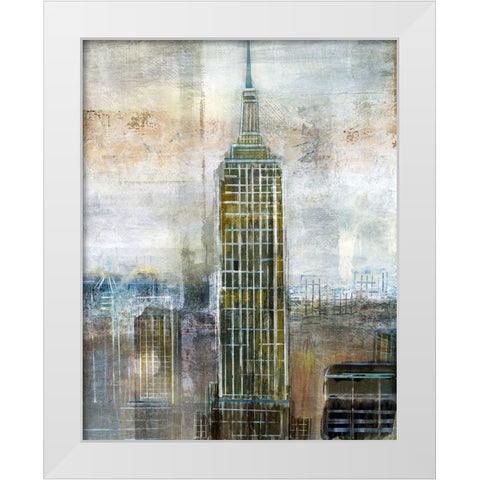 City Contrast White Modern Wood Framed Art Print by Nan