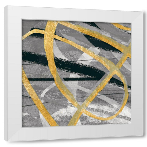 Grey Dance I White Modern Wood Framed Art Print by Jill, Susan