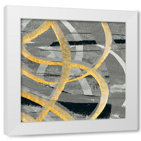 Grey Dance II White Modern Wood Framed Art Print by Jill, Susan
