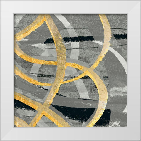 Grey Dance II White Modern Wood Framed Art Print by Jill, Susan