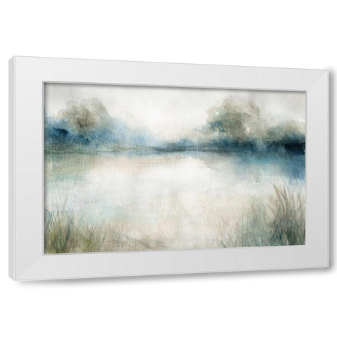 Still Evening Waters I White Modern Wood Framed Art Print by Robinson, Carol