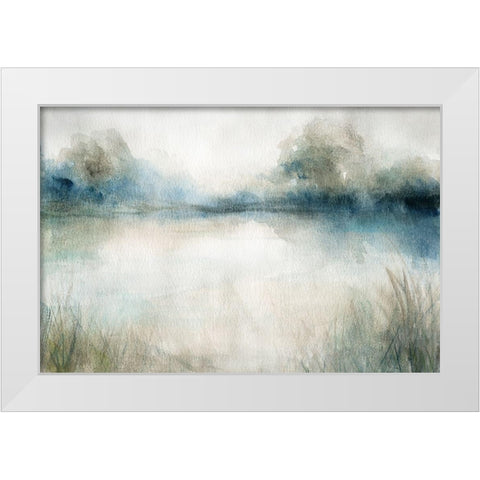 Still Evening Waters I White Modern Wood Framed Art Print by Robinson, Carol
