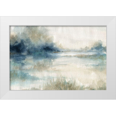 Still Evening Waters II White Modern Wood Framed Art Print by Robinson, Carol