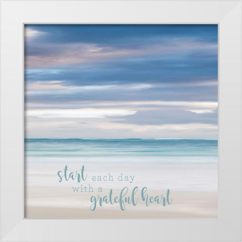 Bavaro Beach II White Modern Wood Framed Art Print by Bibikow, Walter