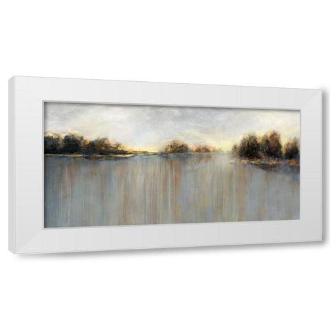 Rain at Dawn White Modern Wood Framed Art Print by Nan