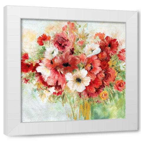 Spring Passion White Modern Wood Framed Art Print by Robinson, Carol