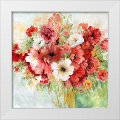 Spring Passion White Modern Wood Framed Art Print by Robinson, Carol