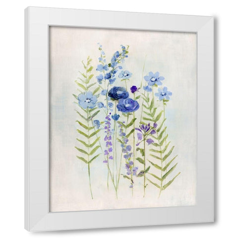 Cottage Wildflowers I White Modern Wood Framed Art Print by Swatland, Sally