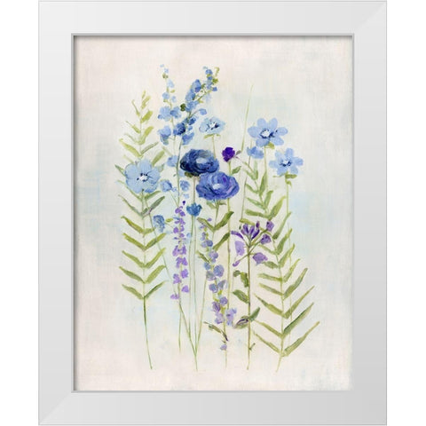 Cottage Wildflowers I White Modern Wood Framed Art Print by Swatland, Sally