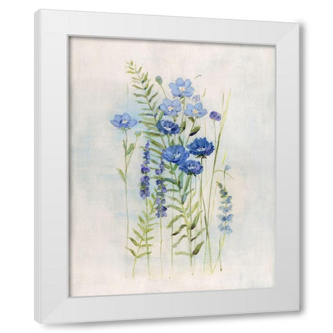 Cottage Wildflowers III White Modern Wood Framed Art Print by Swatland, Sally